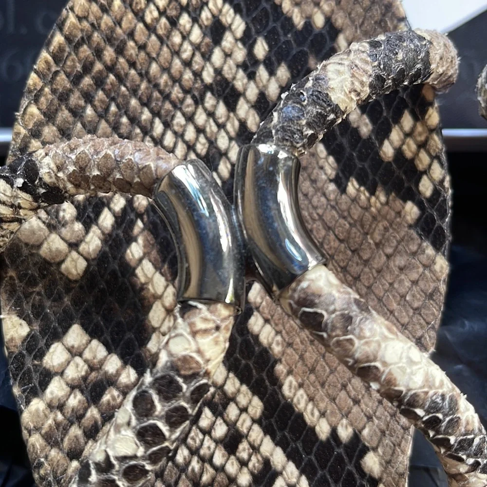 Pedro Garcia Geminy Python Snake Printed Sandal - Picture 5 of 12